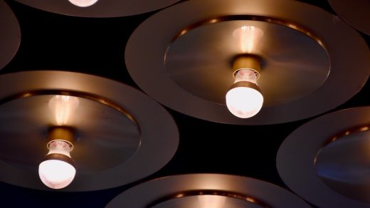 Photo gold sputnik lamp